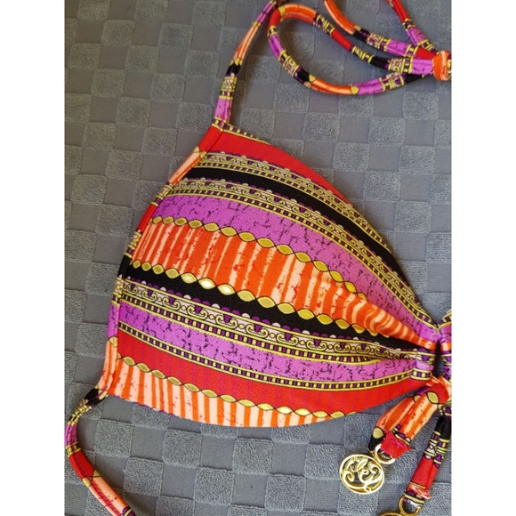 Luli Fama Luxury String Bikini Top Molded Cups - Picture 2 of 11